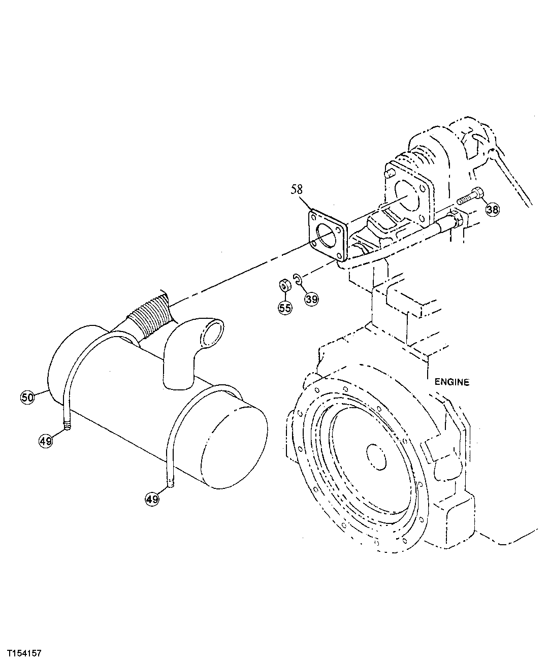 Схема запчастей John Deere 90 - 8 - REPLACEMENT MUFFLER 510 - ENGINE AUXILIARY SYSTEMS 5