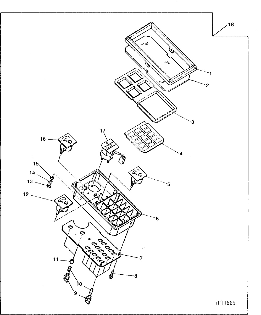 Схема запчастей John Deere 90 - 2 - GAUGE PANEL 1676 - ELECTRICAL SYSTEMS 16