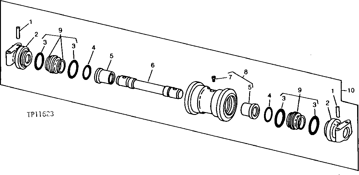 Схема запчастей John Deere 90C - 2 - LOWER ROLLER 130 - TRACKS 1