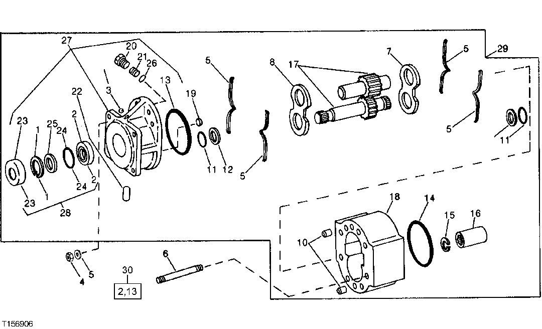 Схема запчастей John Deere 90C - 3A - TRACK DRIVE MOTOR 260 - AXLES AND SUSPENSION SYSTEMS 2