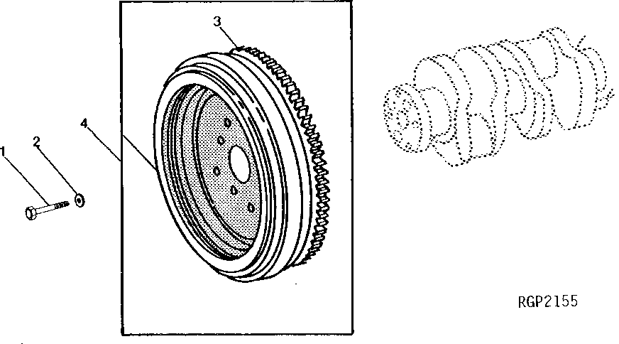 Схема запчастей John Deere 90C - 1 - FLYWHEEL 433 - ENGINE 4