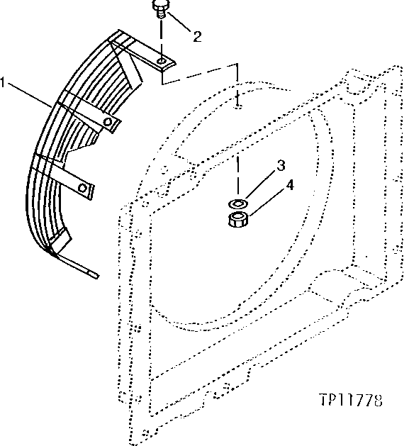 Схема запчастей John Deere 90C - 3 - FAN SHROUD GUARD 510 - ENGINE AUXILIARY SYSTEMS 5