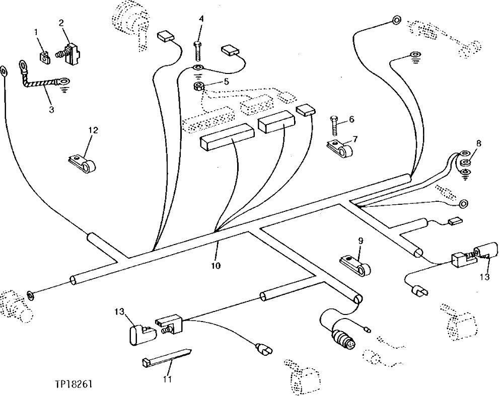 Схема запчастей John Deere 90C - 4 - VEHICLE WIRING HARNESS 1674 - ELECTRICAL SYSTEMS 16