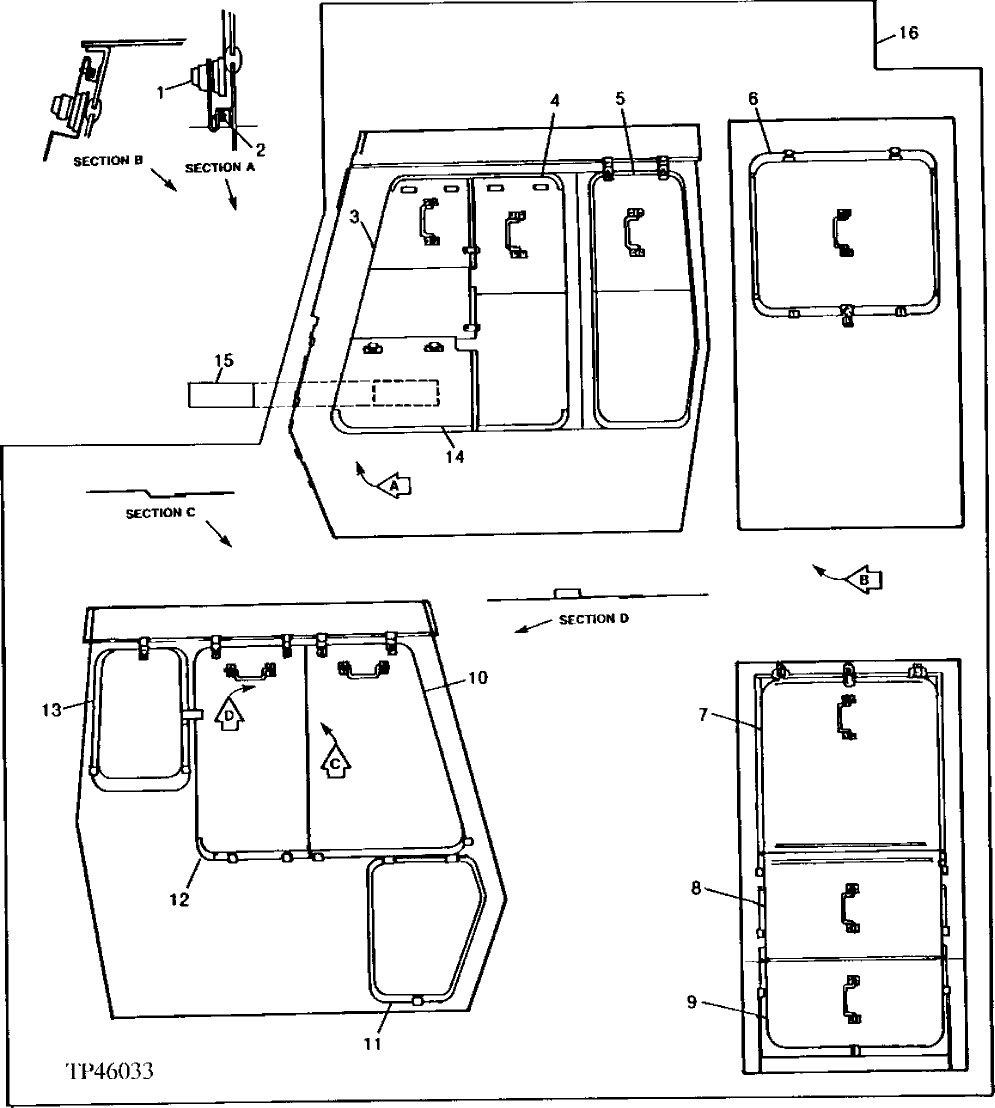 Схема запчастей John Deere 90C - 24 - VANDAL COVERS 1810 - OPERATORS STATION 18