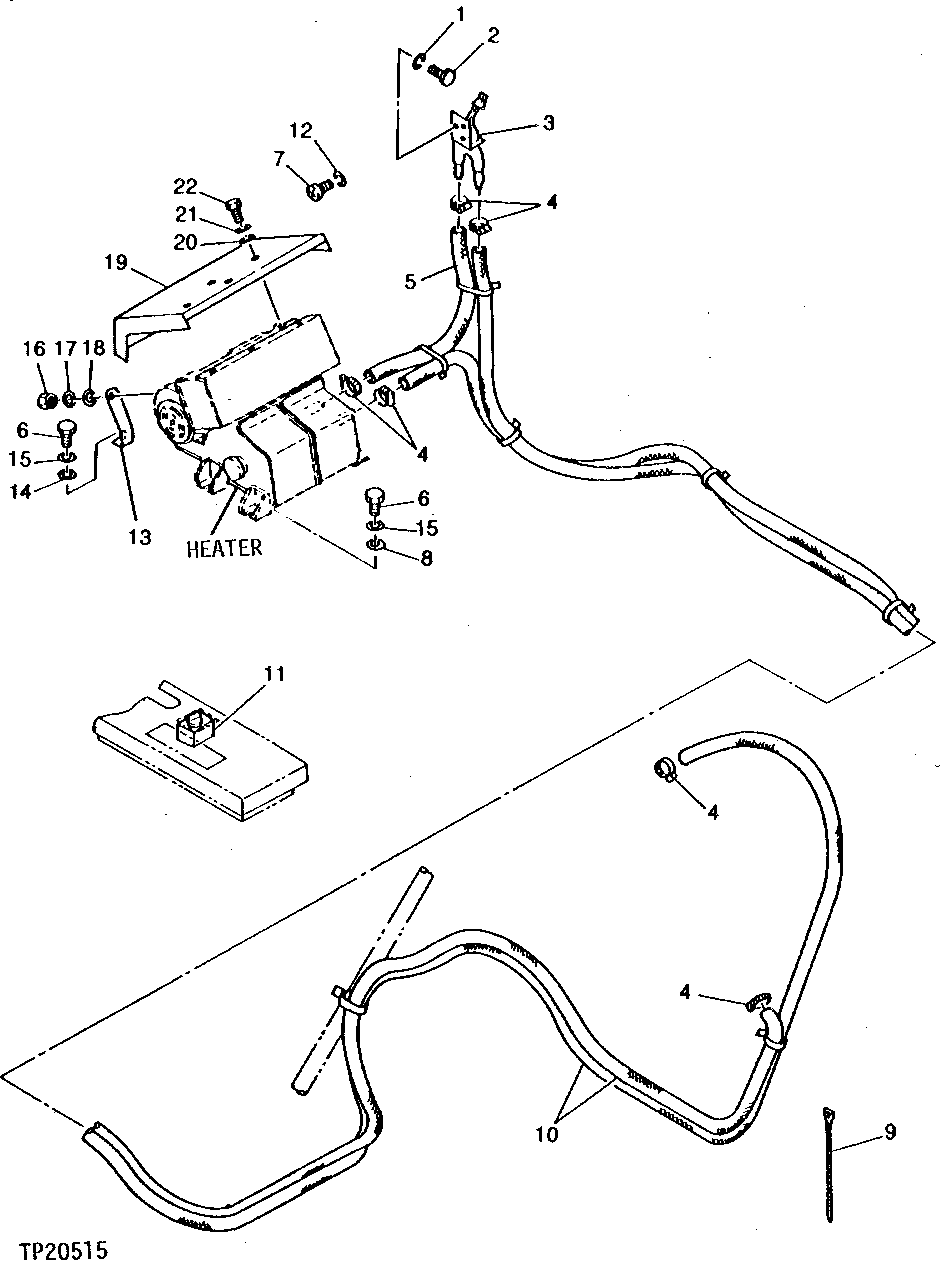 Схема запчастей John Deere 90C - 4 - CAB HEATER 1830 - OPERATORS STATION 18