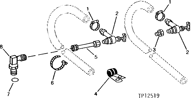 Схема запчастей John Deere 90C - 18 - HEATER LINES, VALVES AND CONNECTORS 1830 - OPERATORS STATION 18