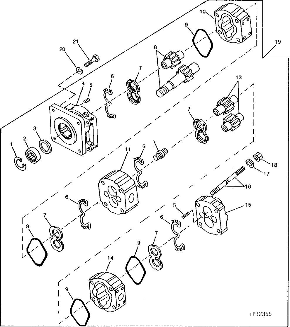 Схема запчастей John Deere 90C - 6 - HYDRAULIC PUMP 2160 - MAIN HYDRAULIC SYSTEM 21