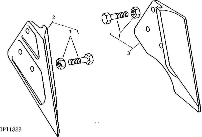 Схема запчастей John Deere 90C - 1 - SIDE CUTTERS 3301 - BACKHOE AND EXCAVATOR 33
