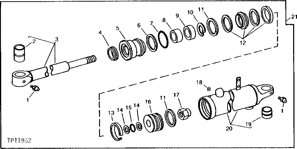 Схема запчастей John Deere 90C - 20 - ARM CYLINDER 3360 - BACKHOE AND EXCAVATOR 33