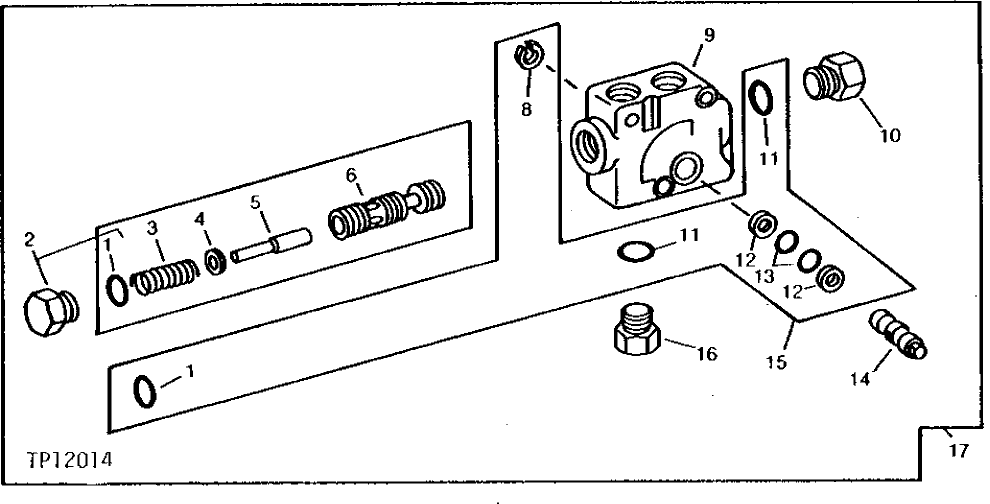 Схема запчастей John Deere 90C - 22 - FLOW DIVIDER VALVE 3360 - BACKHOE AND EXCAVATOR 33