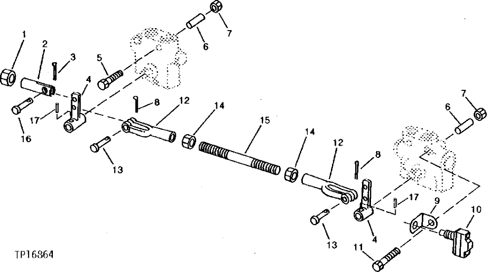 Схема запчастей John Deere 90C - 42 - FLOW DIVIDER LINKAGE AND SWITCH 3360 - BACKHOE AND EXCAVATOR 33