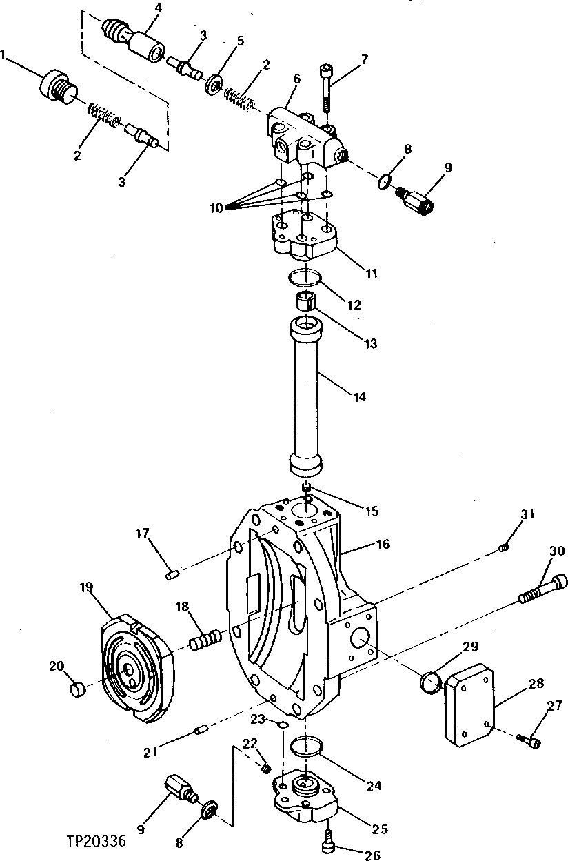 Схема запчастей John Deere 90CR - 16 - CONTROL COVER AND CAP ASSEMBLY 260 - AXLES AND SUSPENSION SYSTEMS 2