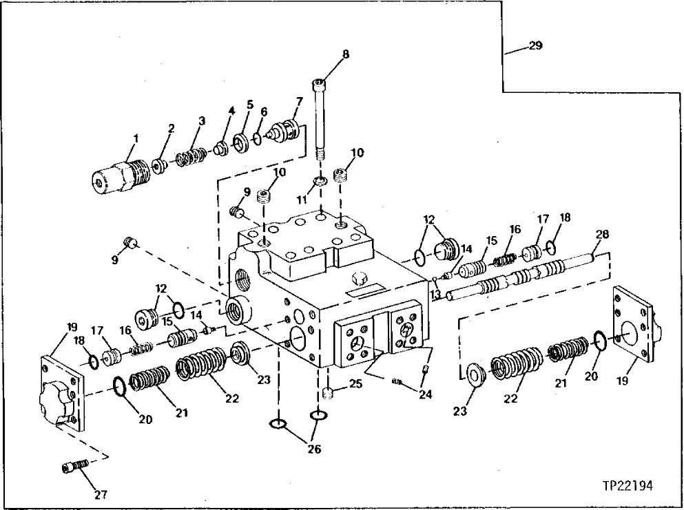 Схема запчастей John Deere 90CR - 18 - COUNTERBALANCE VALVE 260 - AXLES AND SUSPENSION SYSTEMS 2