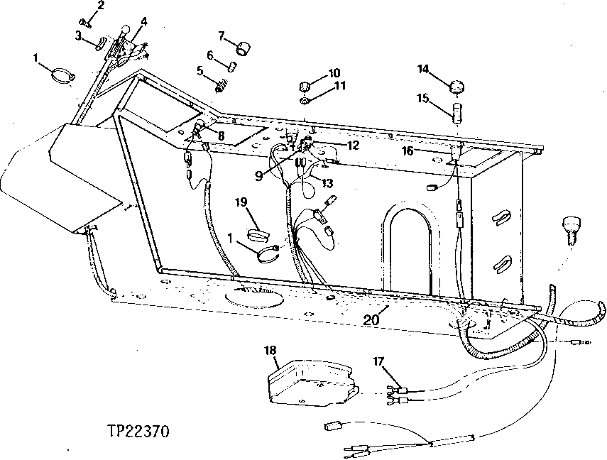 Схема запчастей John Deere 90CR - 10 - RIGHT CONSOLE TO ROTARY MANIFOLD WIRING HARNESS 1674 - ELECTRICAL SYSTEMS 16