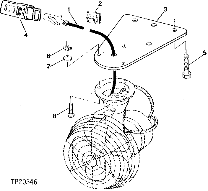 Схема запчастей John Deere 90CR - 10 - CIRCULATING FAN MOUNTING 1830 - OPERATORS STATION 18