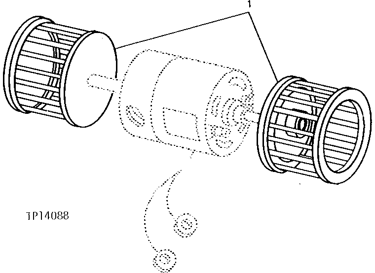 Схема запчастей John Deere 90CR - 22 - PRESSURIZER FAN WHEELS 1830 - OPERATORS STATION 18