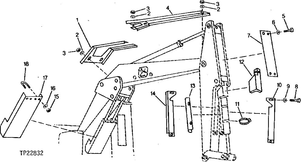 Схема запчастей John Deere 90CR - 12 - BOOM AND ARM CYLINDER, HOSE AND TUBE GUARDS 1910 - SHEET METAL AND STYLING 19