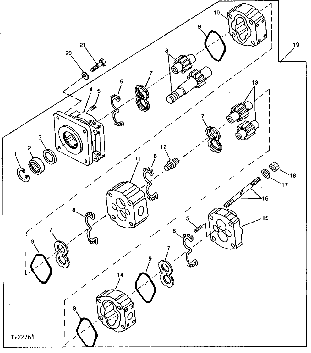 Схема запчастей John Deere 90CR - 6 - HYDRAULIC PUMP 2160 - MAIN HYDRAULIC SYSTEM 21