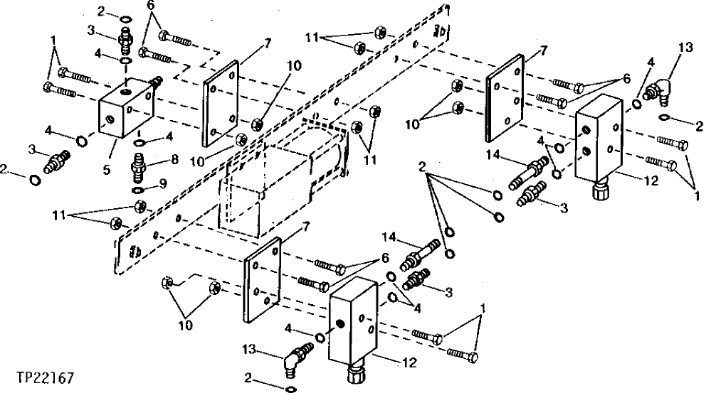 Схема запчастей John Deere 90CR - 24 - PRESSURE REDUCING VALVE, BRAKE DUMP VALVE AND MOUNTING PARTS 2160 - MAIN HYDRAULIC SYSTEM 21