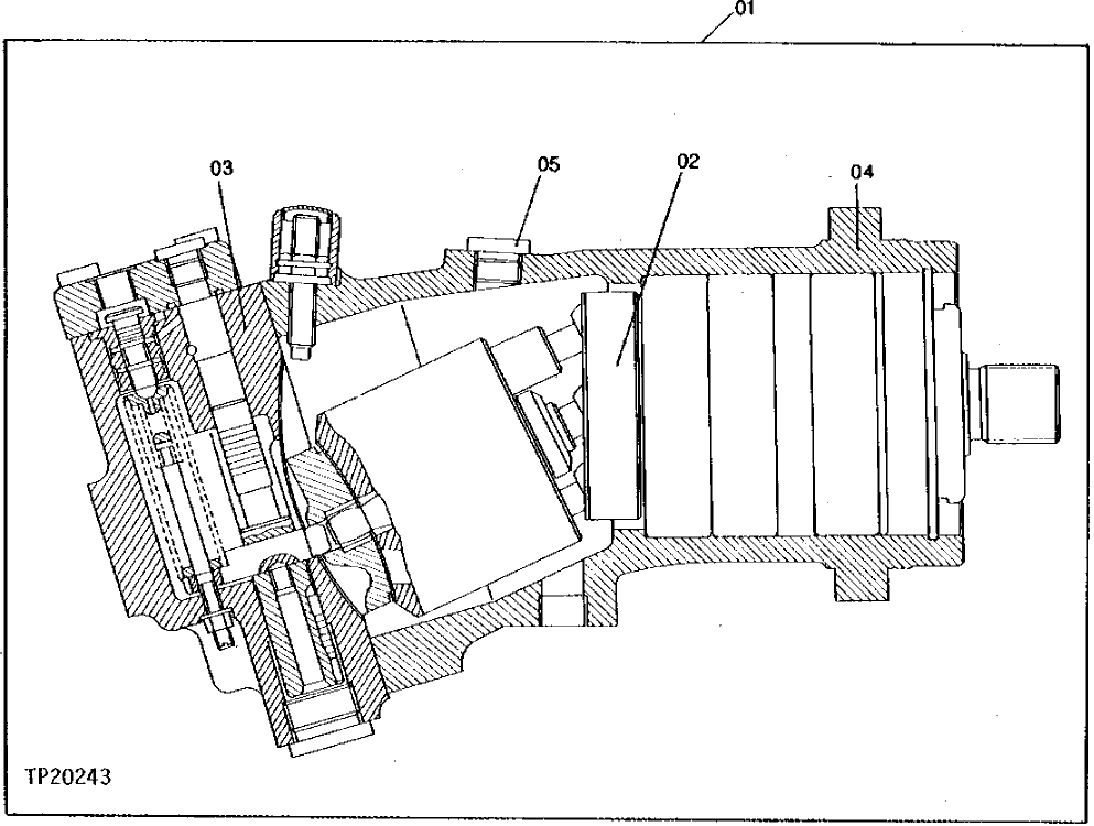 Схема запчастей John Deere 95 - 6 - PROPEL MOTOR ROTARY GROUP 260 - AXLES AND SUSPENSION SYSTEMS 2