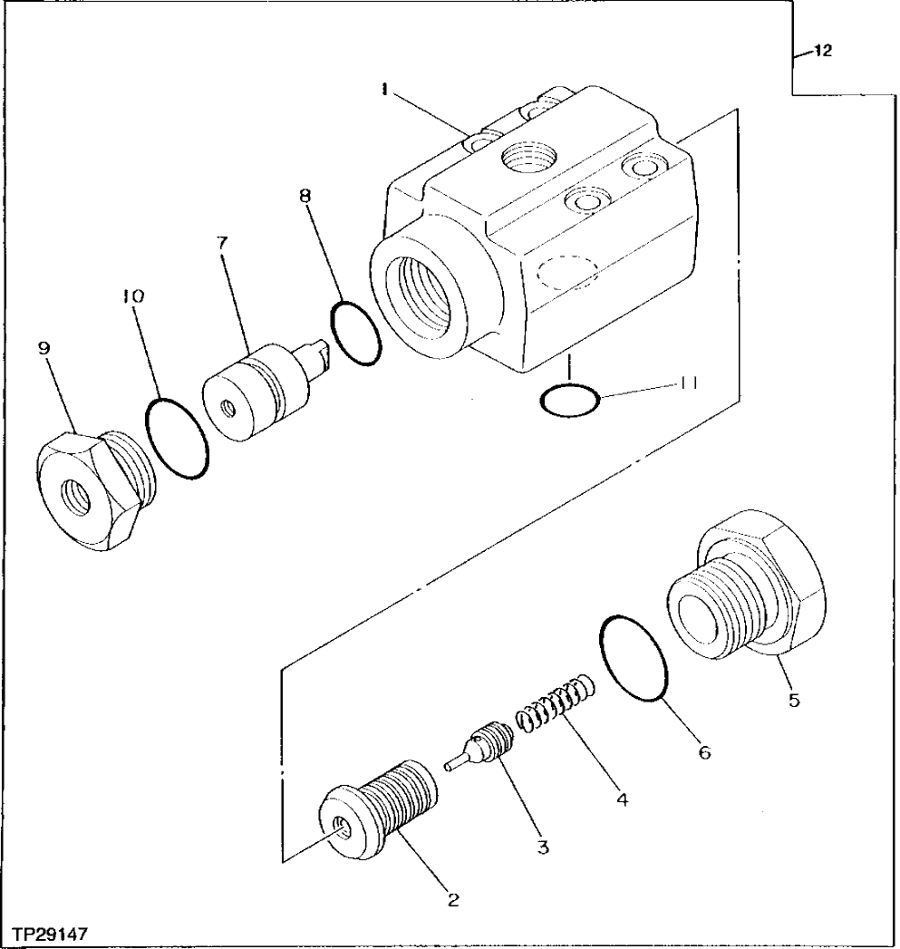 Схема запчастей John Deere 95 - 20 - CHECK VALVE 260 - AXLES AND SUSPENSION SYSTEMS 2