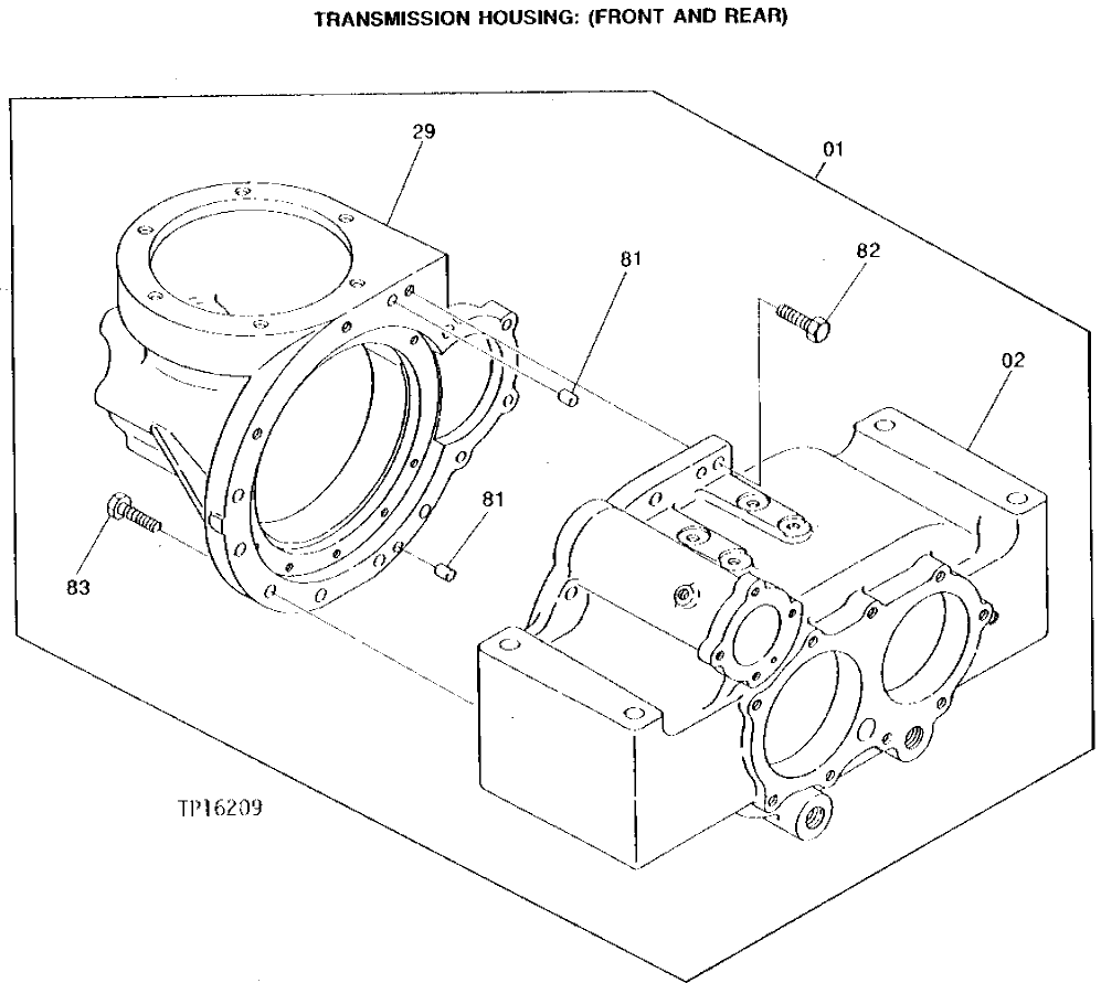 Схема запчастей John Deere 95 - 4 - TRANSMISSION HOUSING 350 - TRANSMISSION 3