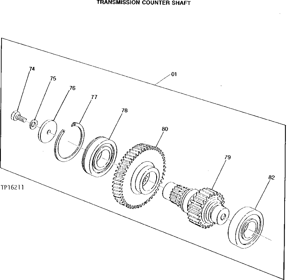 Схема запчастей John Deere 95 - 8 - TRANSMISSION COUNTERSHAFT 350 - TRANSMISSION 3