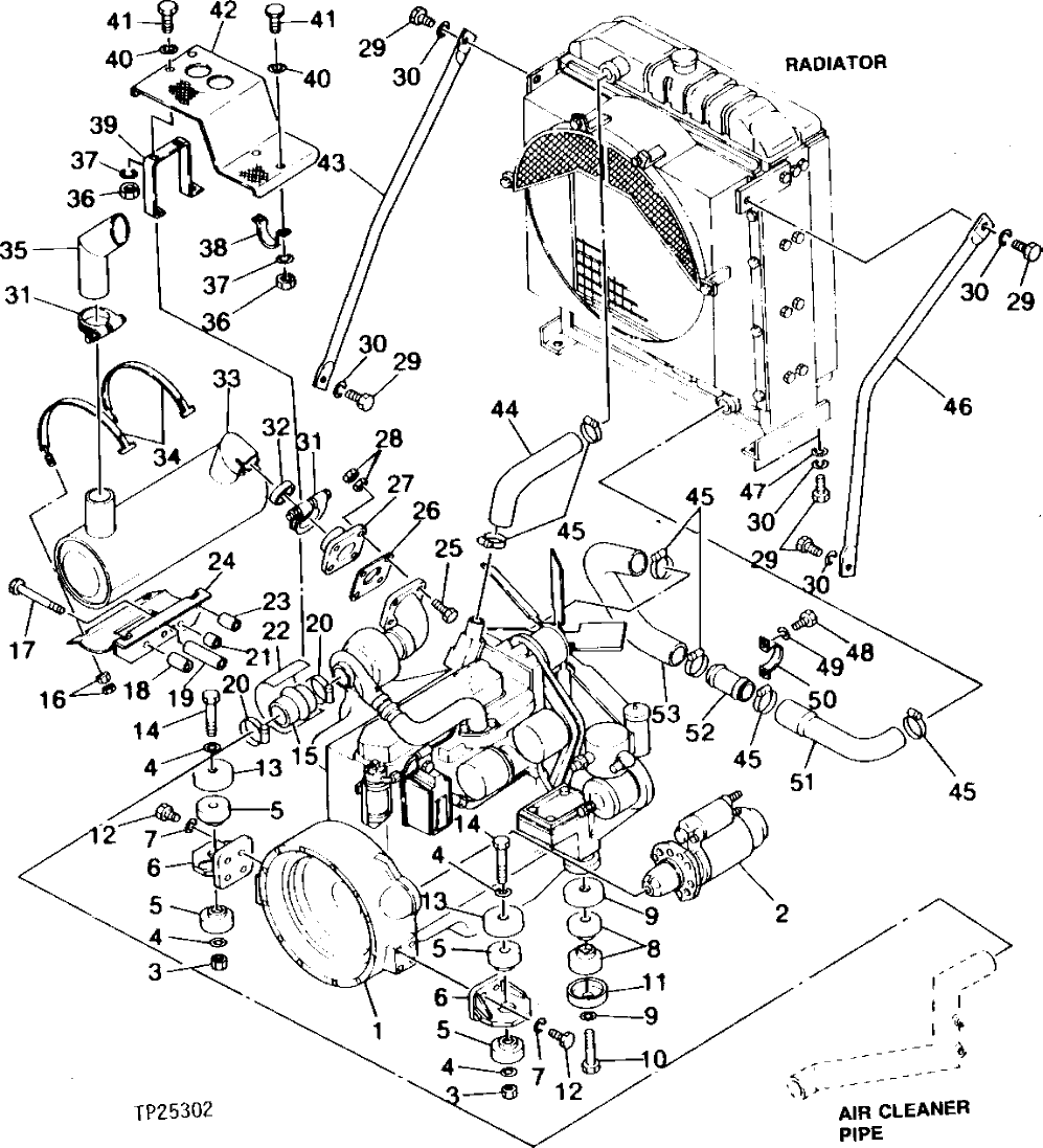 Схема запчастей John Deere 95 - 2 - ENGINE 401 - ENGINE 4