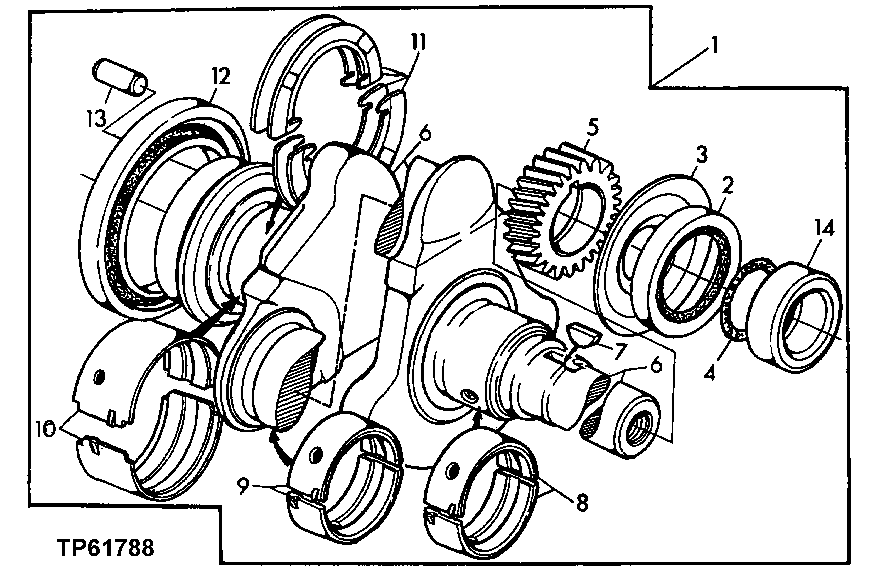 Схема запчастей John Deere 95 - 4C - REPLACEMENT CRANKSHAFT KIT 401 - ENGINE 4