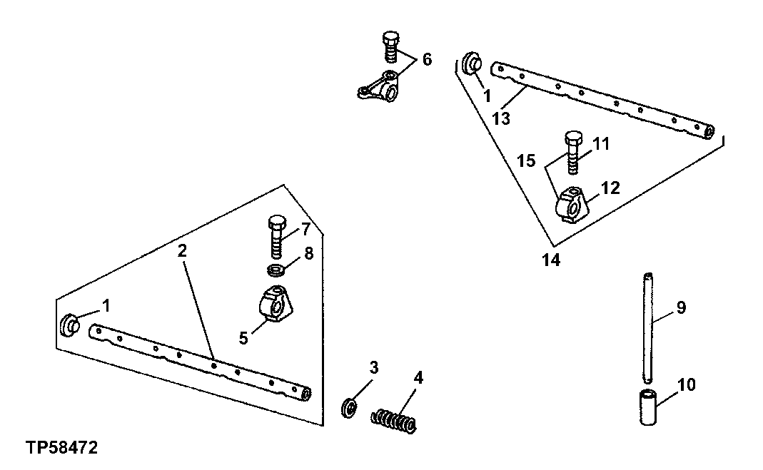 Схема запчастей John Deere 95 - 3 - ROCKER ARM SHAFT, PUSH RODS AND ROCKER ARMS 402 - ENGINE 4