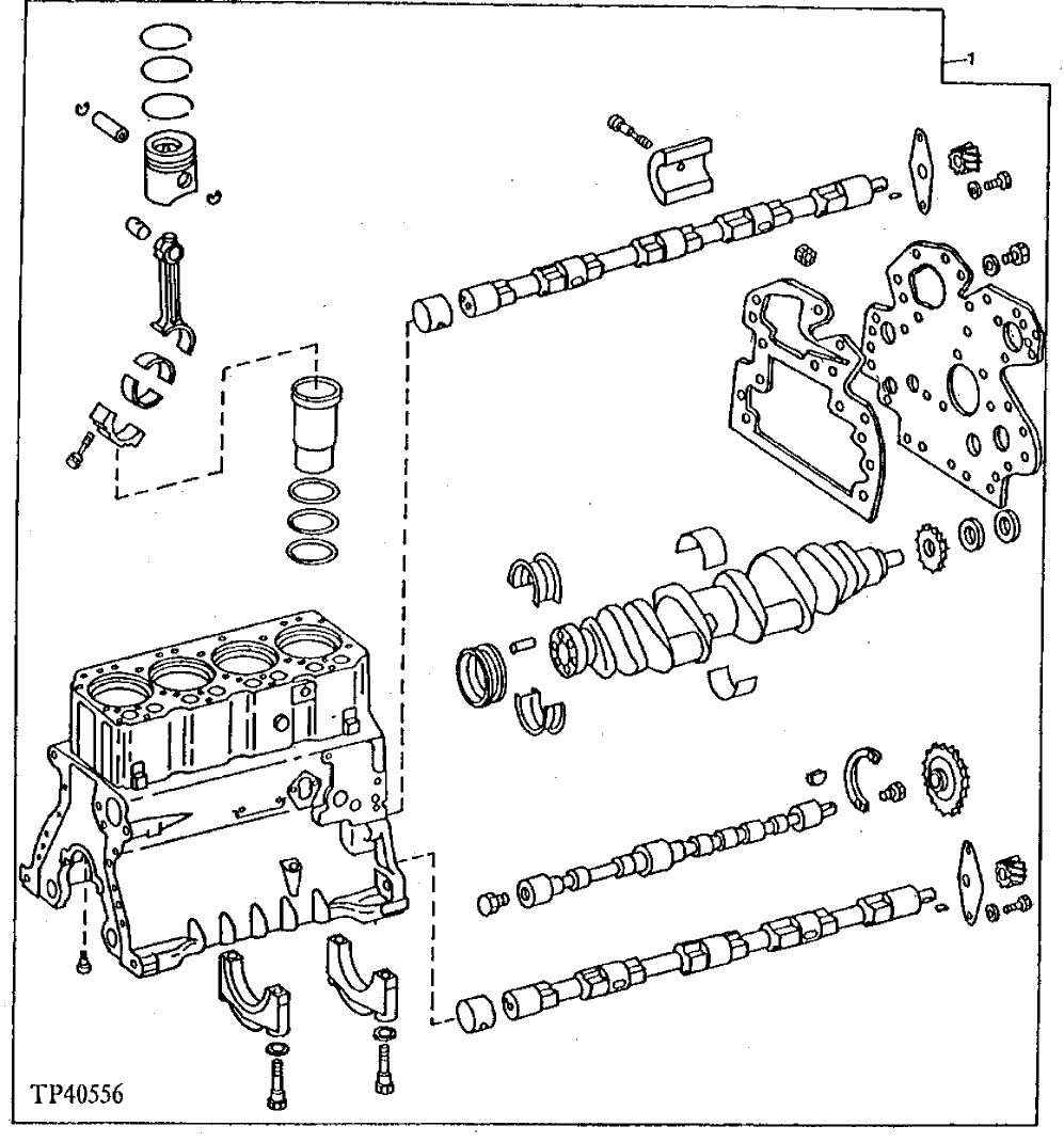 Схема запчастей John Deere 95 - 4 - ENGINE SHORT BLOCK 404 - ENGINE 4