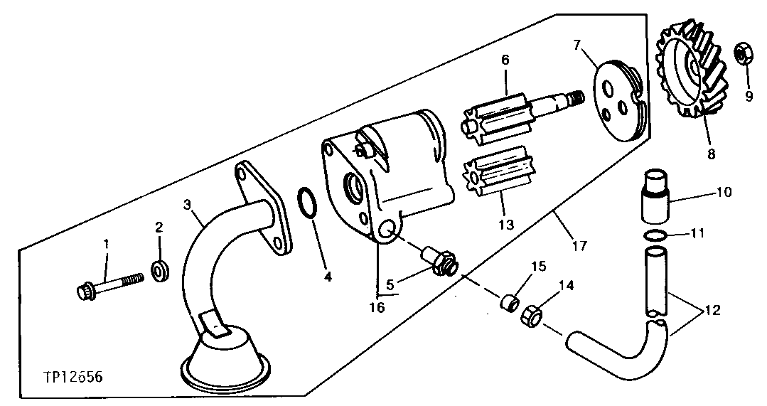 Схема запчастей John Deere 95 - 5 - ENGINE OIL PUMP 407 - ENGINE 4