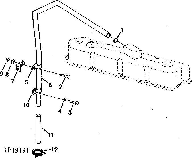 Схема запчастей John Deere 95 - 2 - ENGINE VENTILATOR TUBE 408 - ENGINE 4