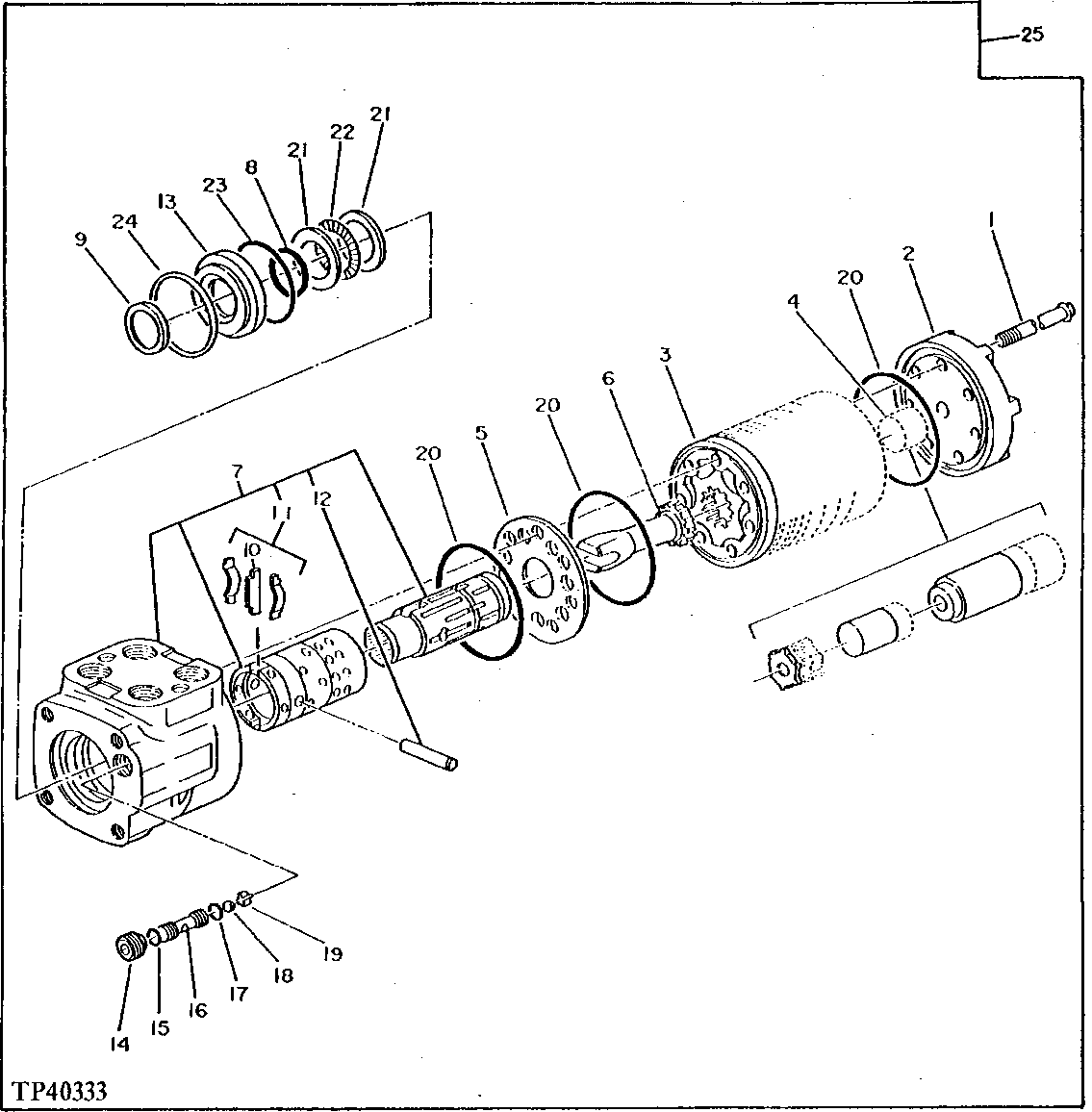 Схема запчастей John Deere 95 - 4 - STEERING VALVE 960 - STEERING SYSTEM 9