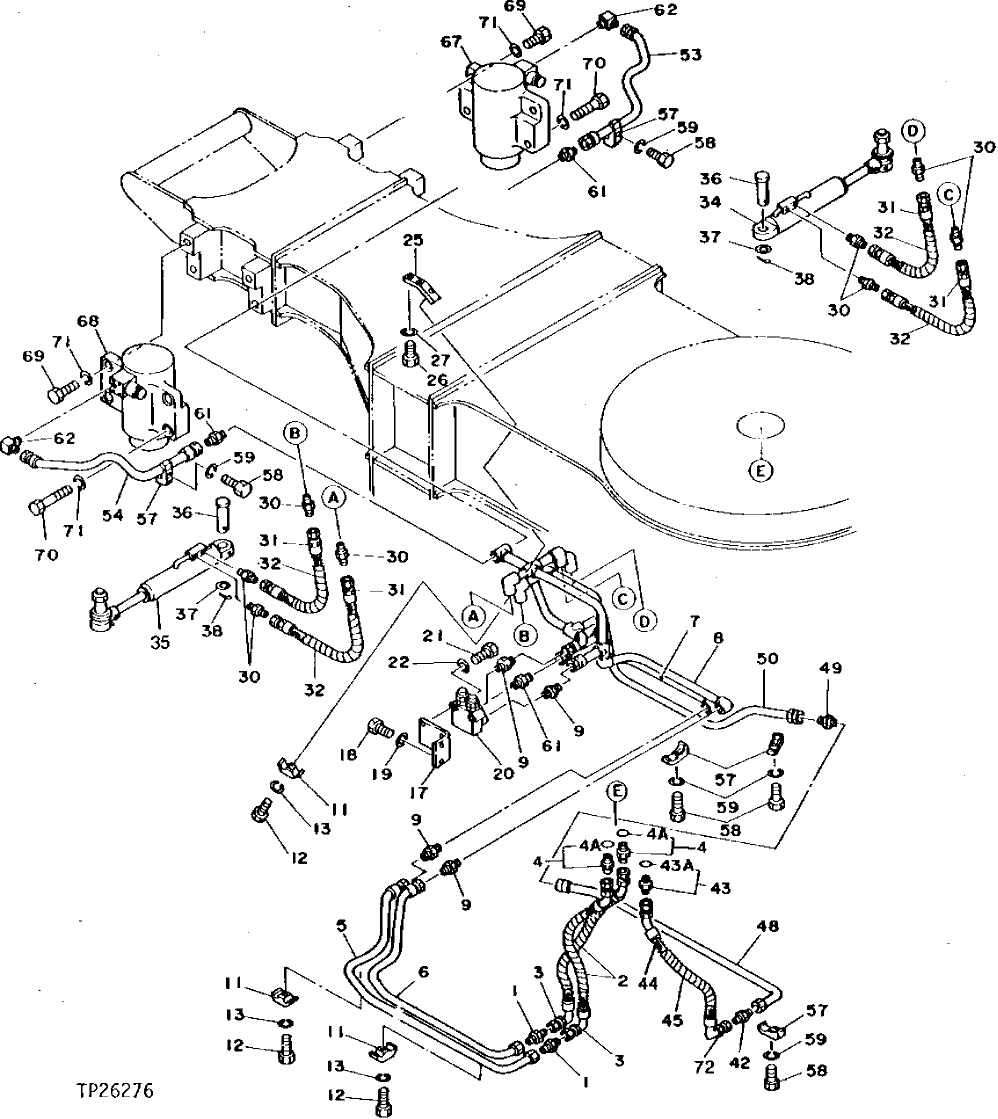 Схема запчастей John Deere 95 - 10 - STEERING HYDRAULICS 960 - STEERING SYSTEM 9