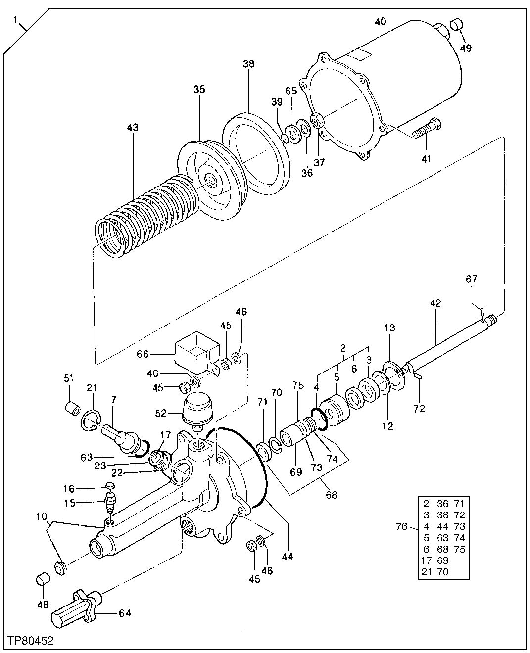 Схема запчастей John Deere 95 - 12 - SERVICE BRAKE BOOSTER 1060 - SERVICE BRAKES 10