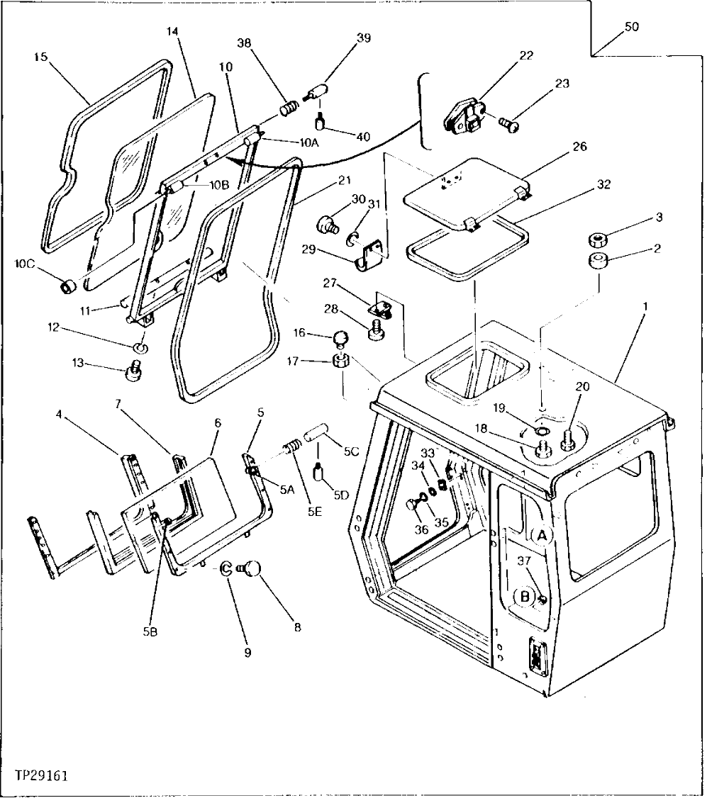 Схема запчастей John Deere 95 - 2 - CAB 1810 - OPERATORS STATION 18