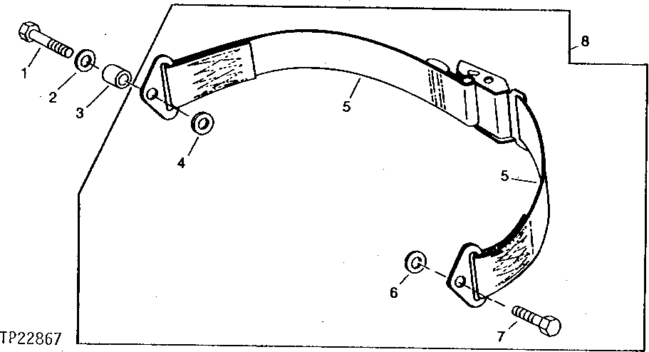 Схема запчастей John Deere 95 - 1 - SEAT BELT 1821 - OPERATORS STATION 18