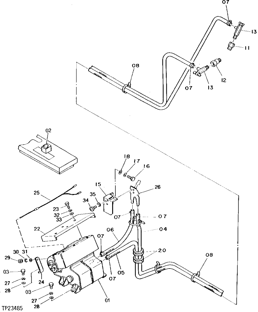 Схема запчастей John Deere 95 - 2 - CAB HEATER 1830 - OPERATORS STATION 18