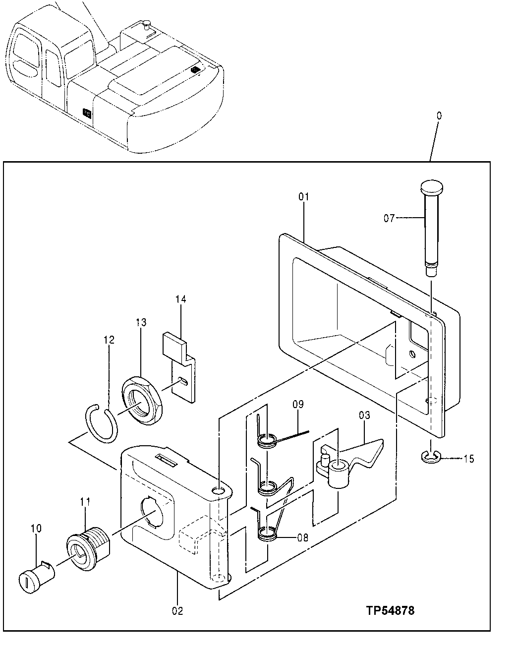 Схема запчастей John Deere 95 - 12 - DOOR LOCK 1910 - SHEET METAL AND STYLING 19