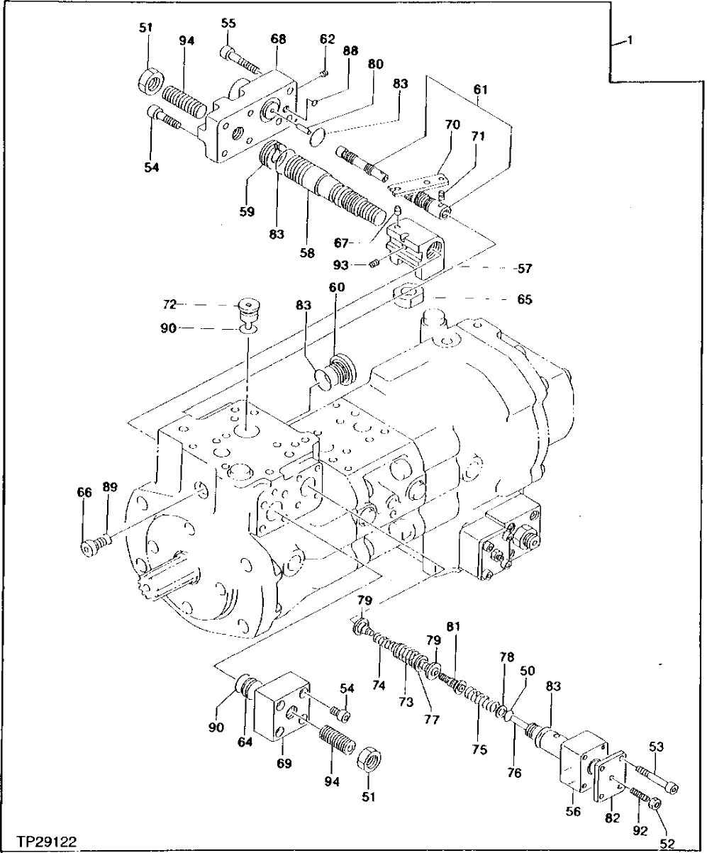 Схема запчастей John Deere 95 - 8 - MAIN HYDRAULIC PUMP 2160 - VEHICLE MAIN HYDRAULIC SYSTEM 21