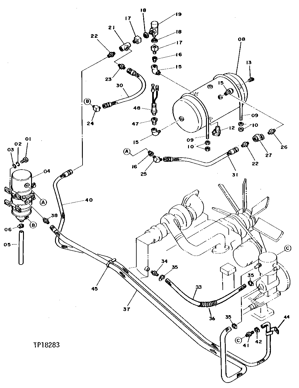 Схема запчастей John Deere 95 - 6 - COMPRESSED AIR SYSTEM 2261 - VEHICLE PNEUMATIC SYSTEMS 22