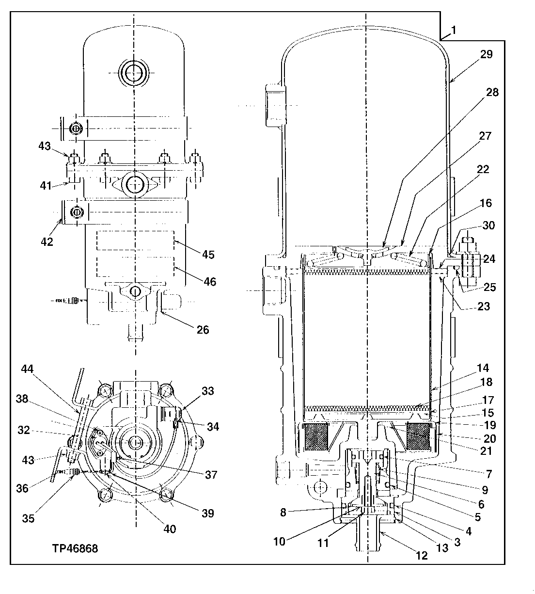 Схема запчастей John Deere 95 - 10 - AIR DRYER 2261 - VEHICLE PNEUMATIC SYSTEMS 22