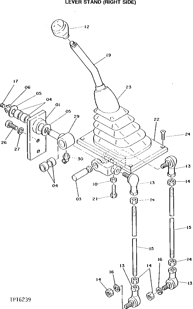 Схема запчастей John Deere 95 - 4 - LEVER STAND 3315 - BACKHOE AND EXCAVATOR 33