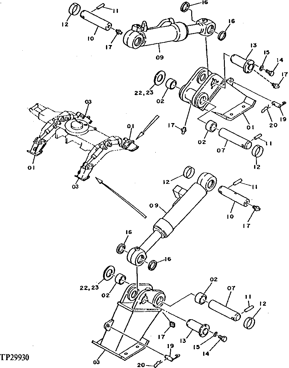 Схема запчастей John Deere 95 - 8 - STABILIZERS 3340 - BACKHOE AND EXCAVATOR 33