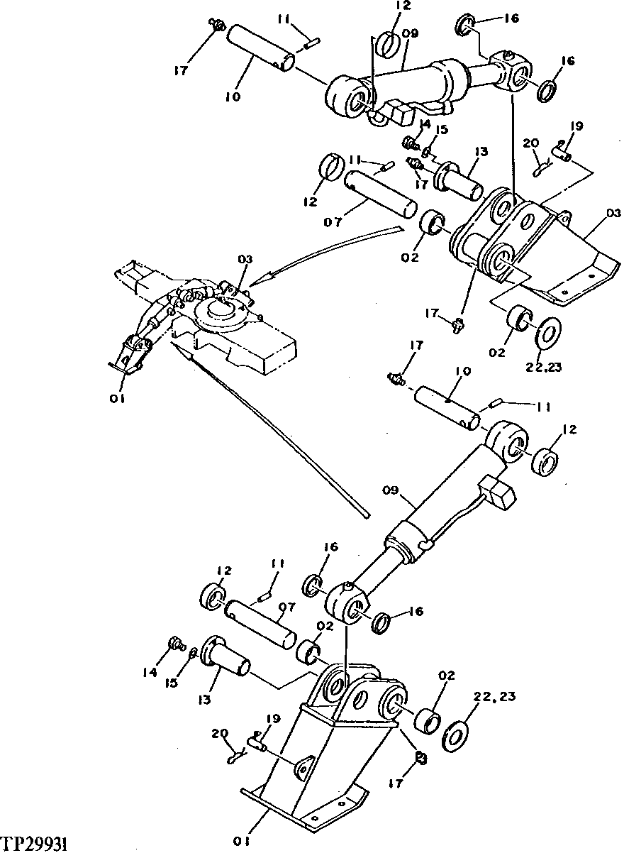 Схема запчастей John Deere 95 - 10 - STABILIZERS 3340 - BACKHOE AND EXCAVATOR 33