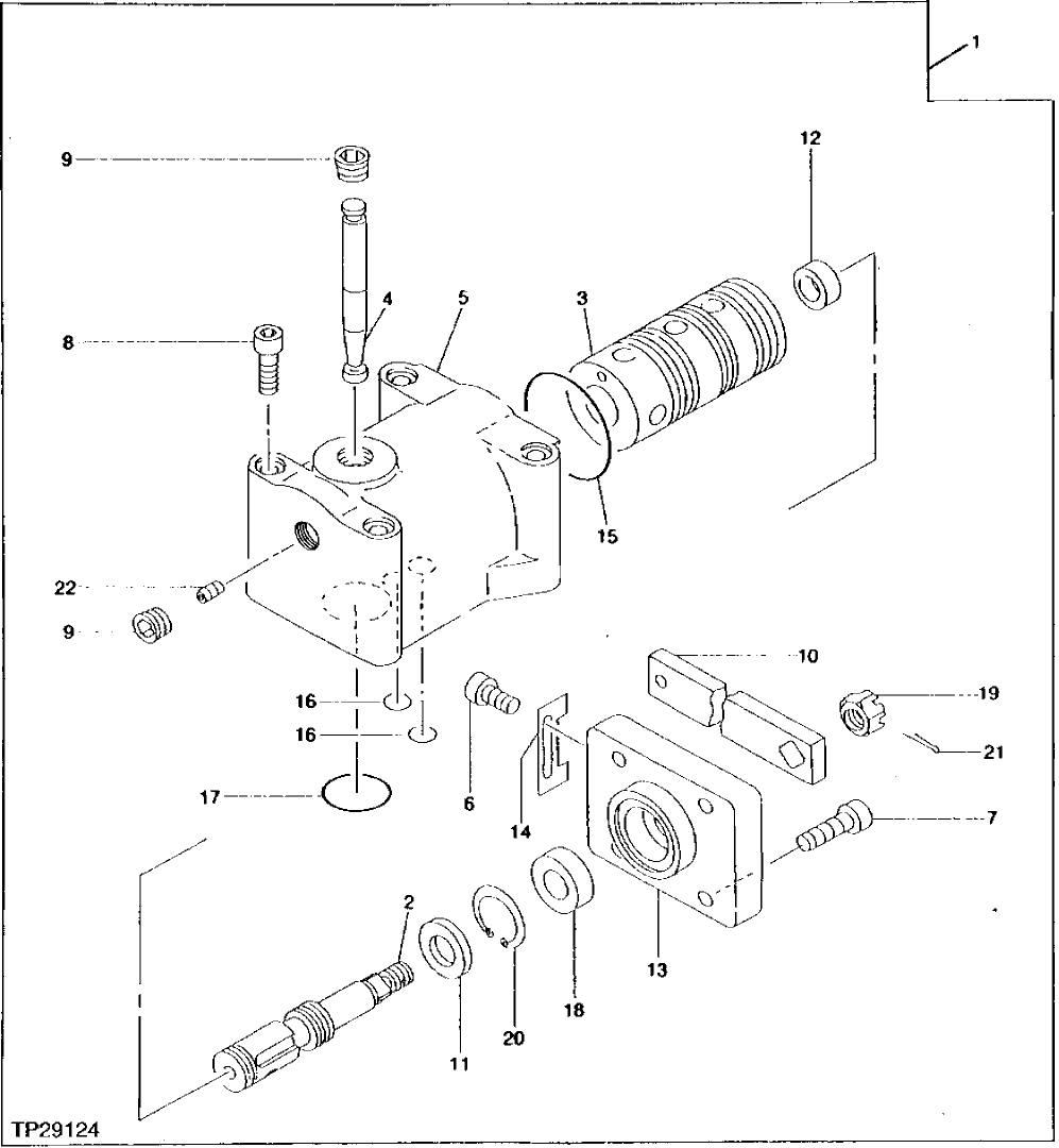 Схема запчастей John Deere 95 - 4 - MAIN PUMP REGULATOR VALVE 3360 - BACKHOE AND EXCAVATOR 33