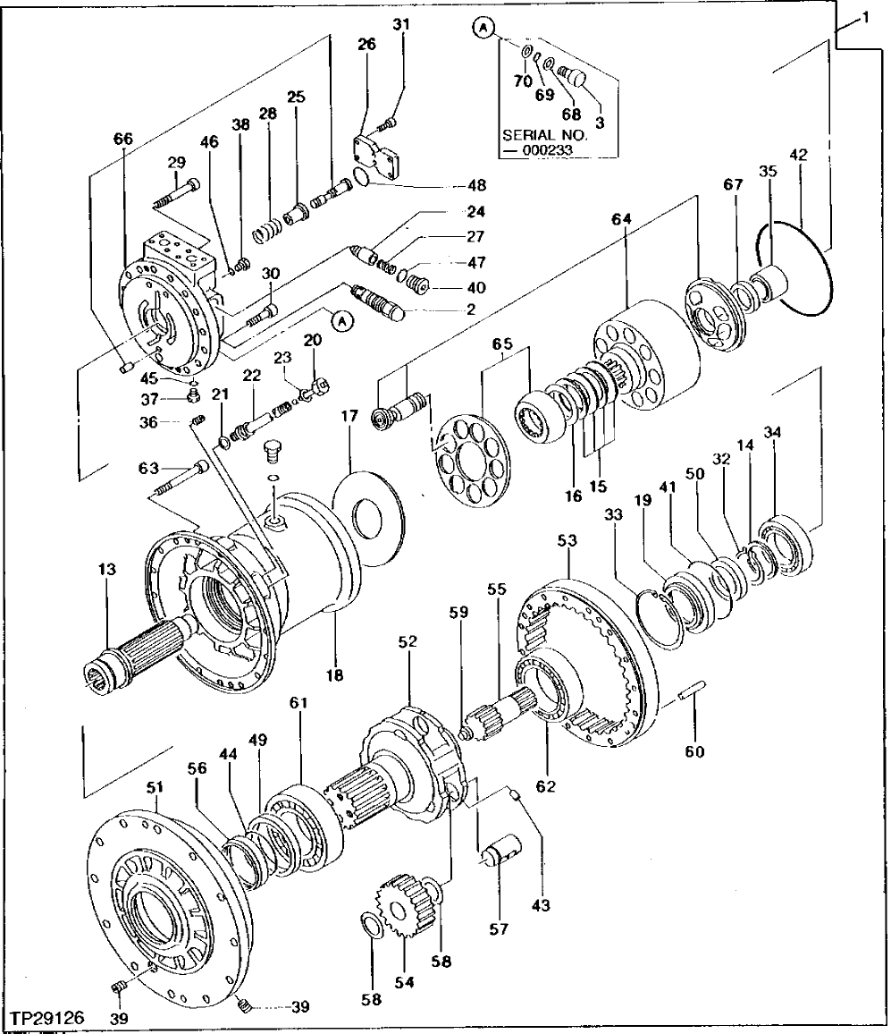 Схема запчастей John Deere 95 - 4 - SWING MOTOR 4360 - SWING, ROTATION OR PIVOTING SYSTEM 43