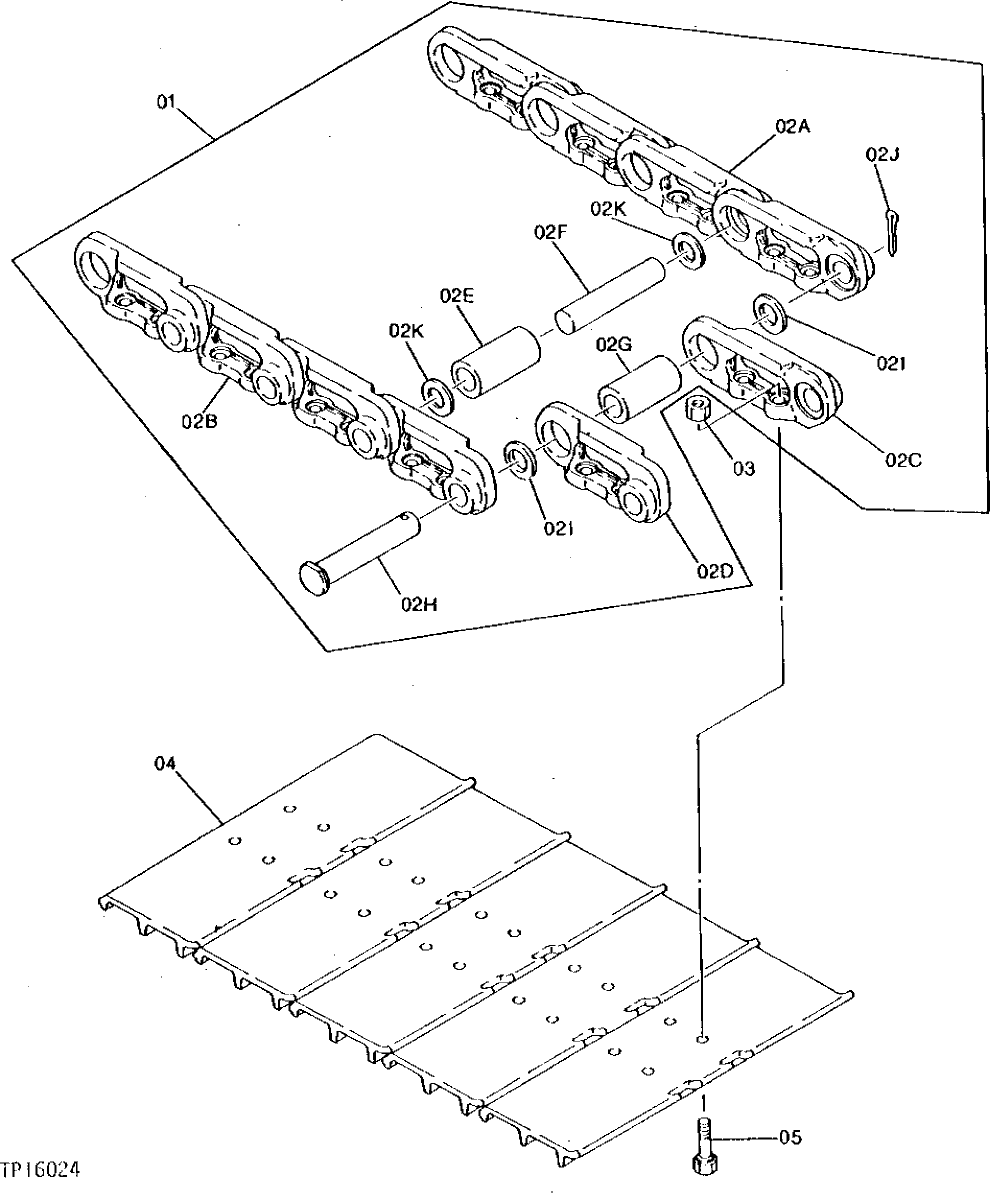 Схема запчастей John Deere 0 - 4 - TRACK-LINK 130 - TRACKS 1