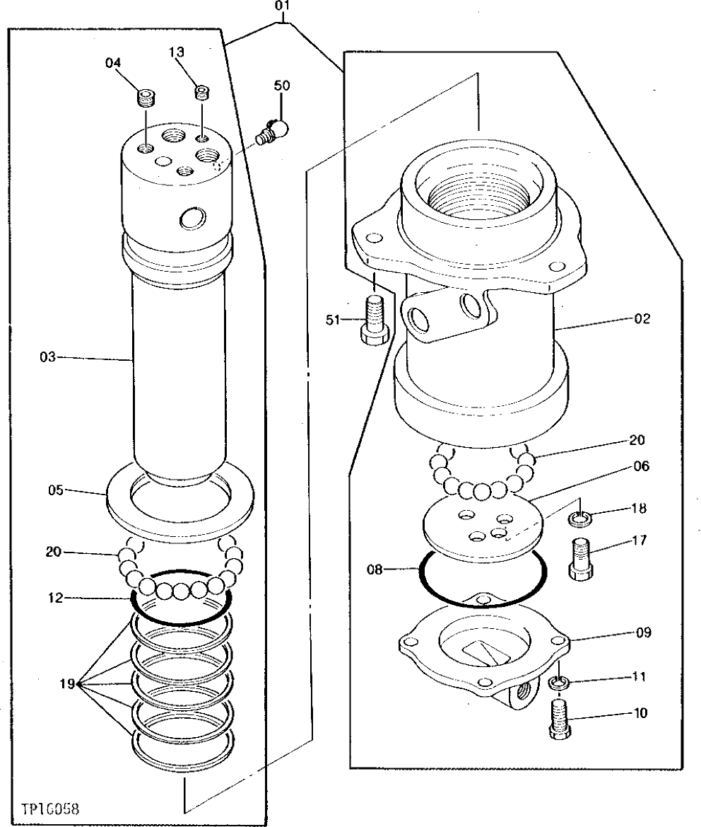 Схема запчастей John Deere 0 - 4 - ROTARY MANIFOLD 260 - AXLES AND SUSPENSION SYSTEMS 2